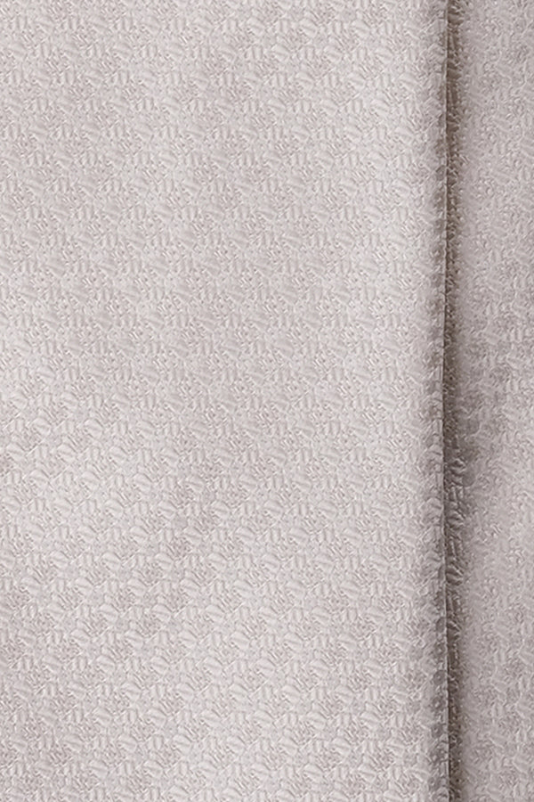 3- Fold Silk Jacquard Tie - Ivory - Brunati Como®