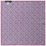 Doubleface Handrolled Silk Pocket Square - Pink / Lilac - Brunati Como®