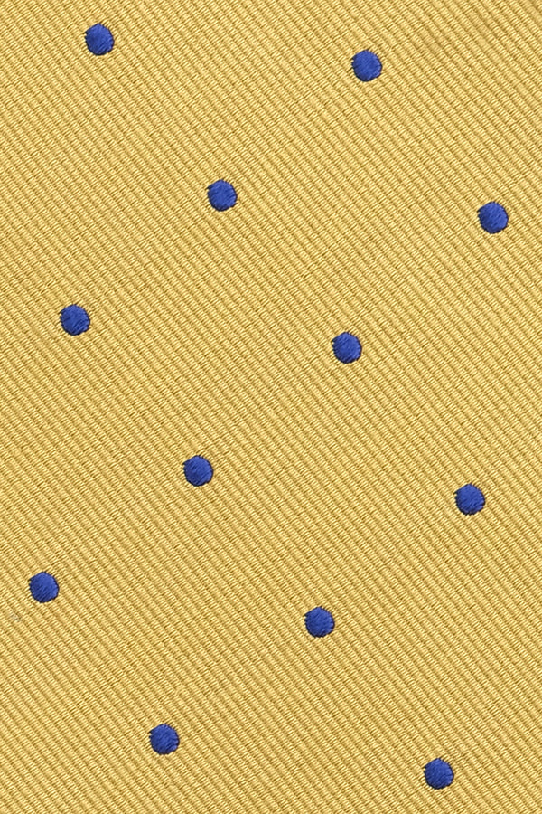 Repp Silk - Polka Dot Yellow / Royal Blue - Brunati Como®