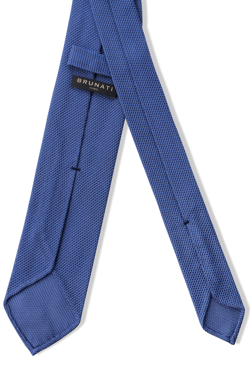 3-fold Plain Silk Grenadine Tie - Royal Blue