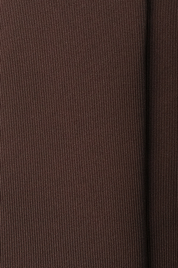 3-Fold Solid Repp Silk Tie - Brown - Brunati Como®