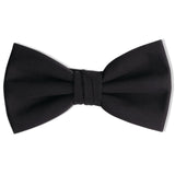 Pre-Tied Repp Silk Bow Tie – Black