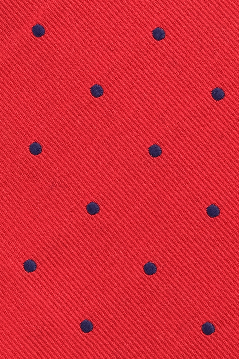 Repp Silk - Polka Dot Red / Navy - Brunati Como®