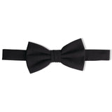 Pre-Tied Repp Silk Bow Tie – Black