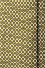 3-Fold Circle Patterned Printed Silk Tie - Green/White - Brunati Como®
