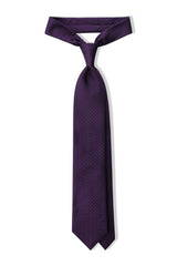 3- Fold Silk Jacquard Tie - Purple - Brunati Como®