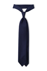 Double Face Vitale Barberis Canonico Wool Tie - Midnight Navy - Brunati Como®