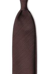 Double Face Vitale Barberis Canonico Wool Tie - Brown - Brunati Como®