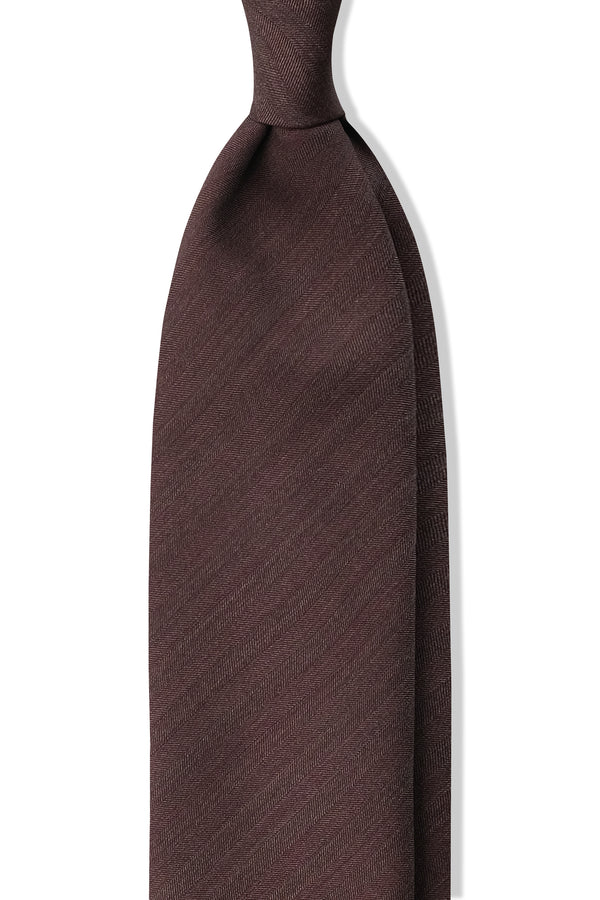 Double Face Vitale Barberis Canonico Wool Tie - Brown