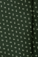 3-Fold Mini Paisley Patterned Printed Silk Tie - Forest/White - Brunati Como®