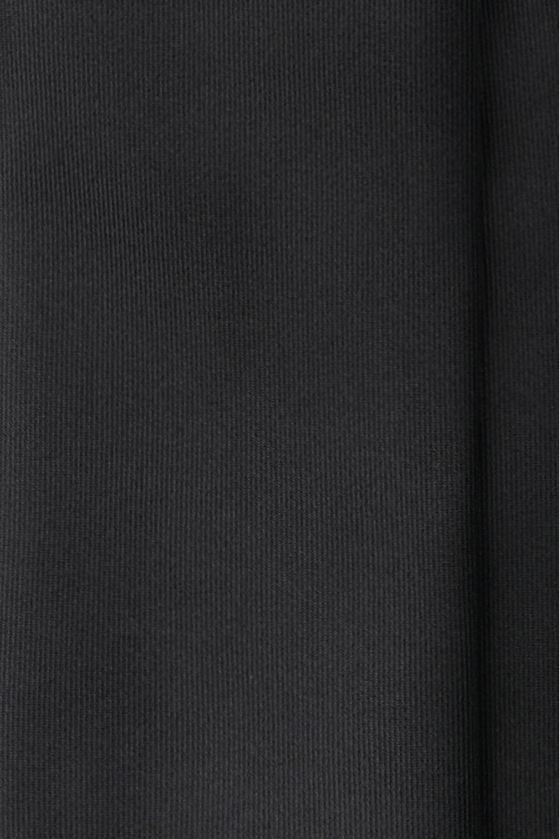 3-Fold Solid Repp Silk Tie - Black - Brunati Como®