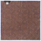 Doubleface Handrolled Silk Pocket Square - Navy / Brown - Brunati Como®
