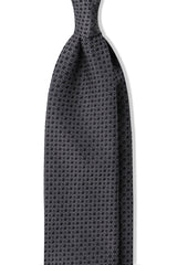 3- Fold Silk Jacquard Tie - Grey - Brunati Como®