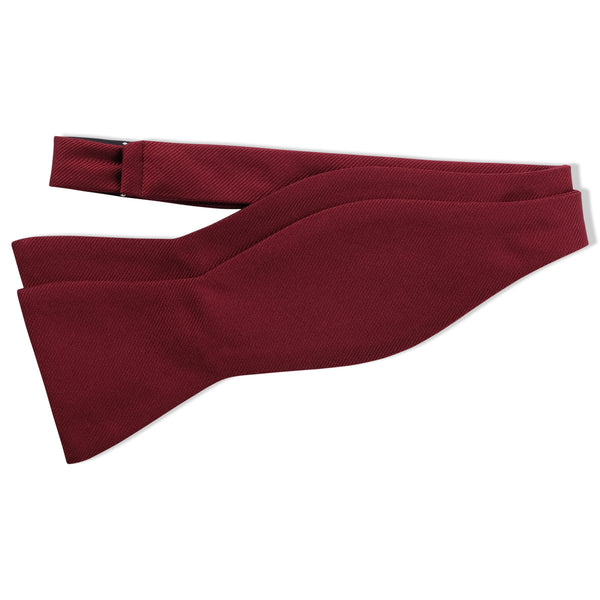 Self-Tie Repp Silk Bow Tie – Burgundy