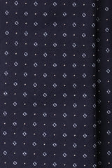 3-Fold Floral Silk Jacquard Tie - Navy / Light Blue / Off White - Brunati Como®