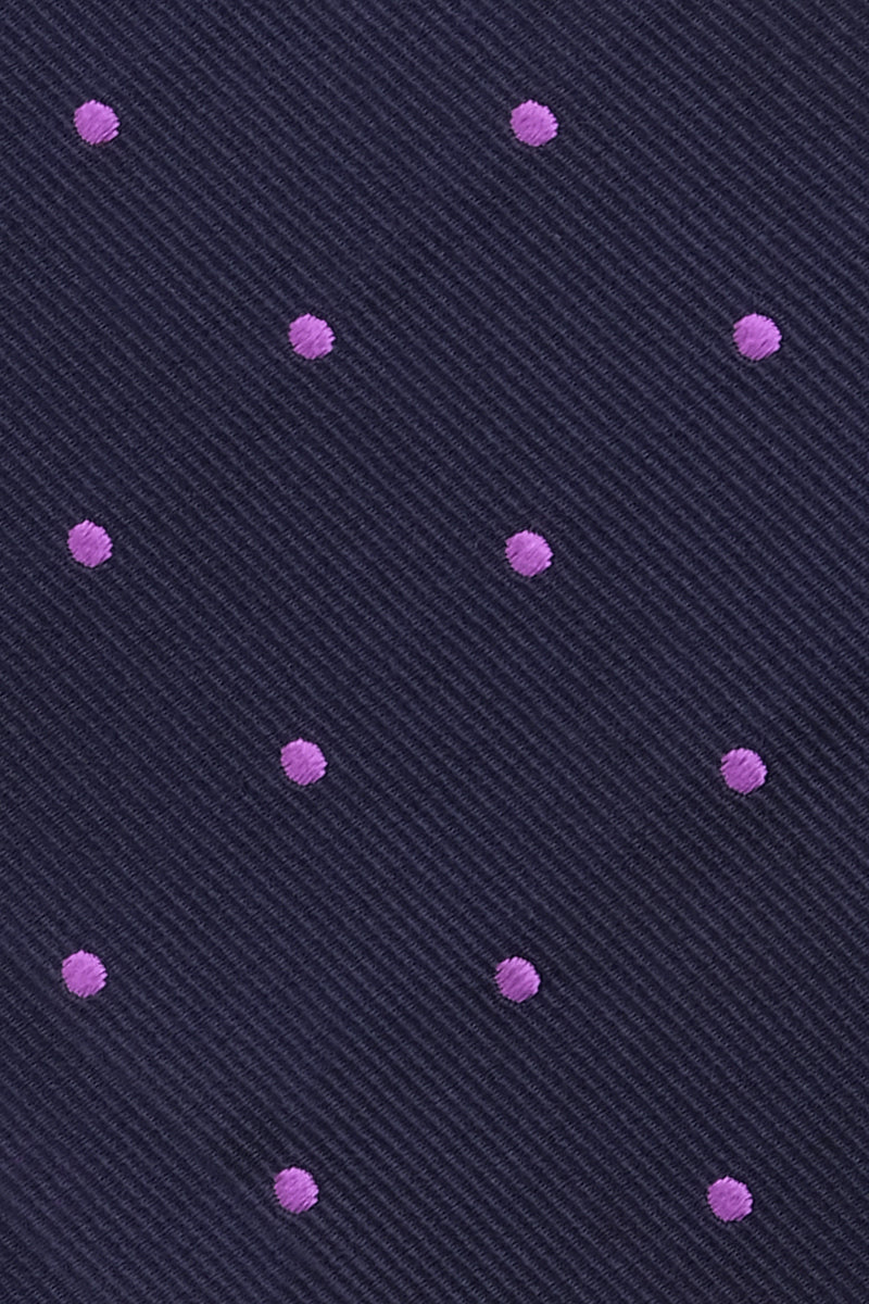 Repp Silk - Polka Dot Navy / Purple - Brunati Como®