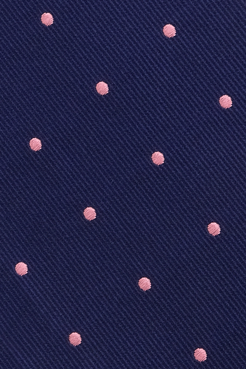 Repp Silk - Polka Dot Navy / Pink - Brunati Como®