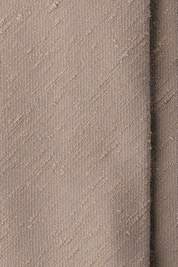 3-Fold Plain Silk Shantung Tie - Ivory Beige