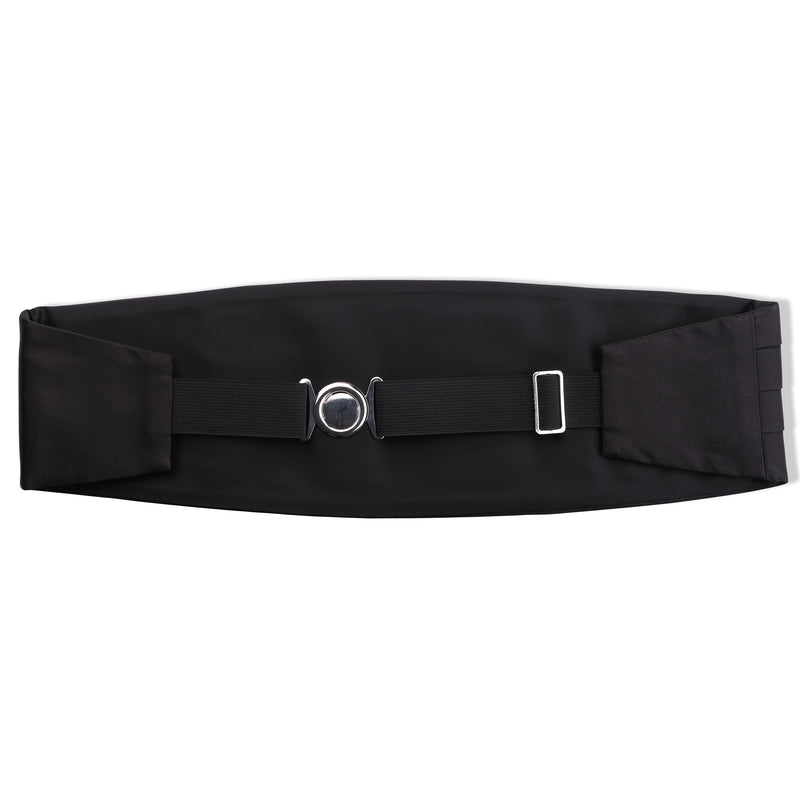 Silk Satin Cummerbund – Black