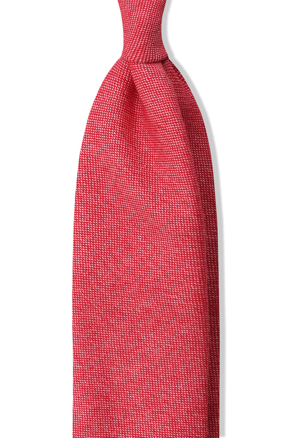3-FOLD UNLINED Cashmere Tie - Red - Brunati Como®