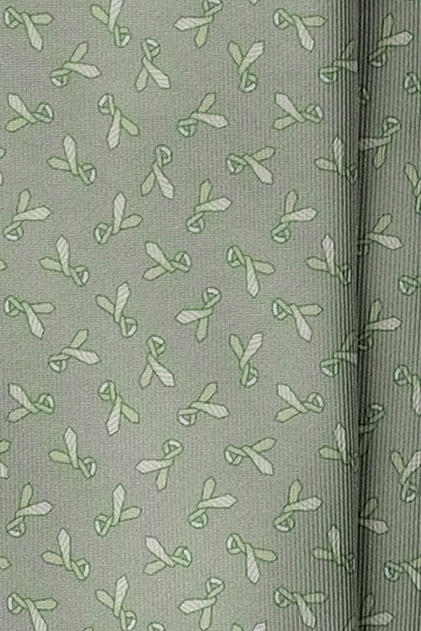 3-Fold Tie Patterned Printed Silk Tie - Pistacio - Brunati Como®