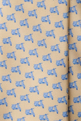 3-Fold Italian Scooter Patterned Printed Silk Tie - Vanilla - Brunati Como®