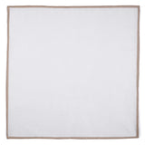 Shoestring Pocket Square Irish Linen - White/Beige Green