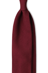 Silk Grenadine Tie in Red_Bordeaux