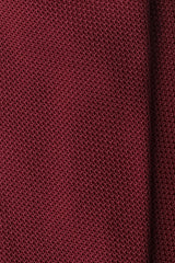 3-Fold Plain Silk Grenadine Tie - Bordeaux