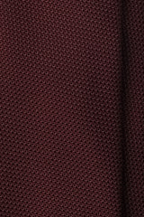 3-Fold Plain Silk Grenadine Tie - Burgundy