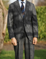 Handrolled Striped Silk Grenadine Jacquard Tie - Royal Blue/Gold Brown - Brunati Como®