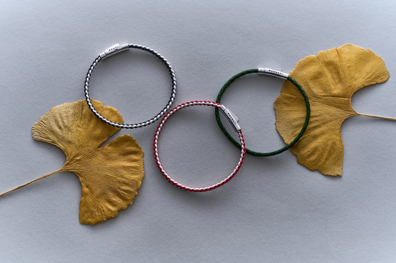 Braided Leather Silver Bracelet - Forest - Brunati Como®