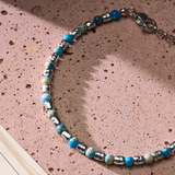 Aqua Terra Jasper Sterling Silver Nugget Bracelet styled in a refined Brunati Como setting