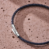 Handmade in Tuscany from braided Italian leather with a 925 Italian sterling silver clasp. Wear solo, with a watch or layered with our other bracelets.