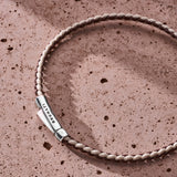 Handmade in Tuscany from waxed organic cotton with a 925 Italian sterling silver clasp. Wear solo, with a watch or layered with our other bracelets.