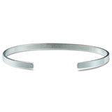 Handmade polished 925 sterling silver flat bangle with open ends