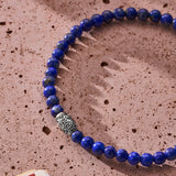 Lapis Lazuli Sterling Silver Bracelet styled in a refined Brunati Como setting