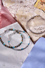 Brunati Como sterling silver nugget bracelet styled as part of the bracelet collection_2