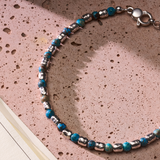 Sea Sediment Jasper Sterling Silver Nugget Bracelet styled in a refined Brunati Como setting