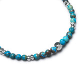 Detail of Sea Sediment Jasper stones with organically rounded 925 sterling silver pebble elements