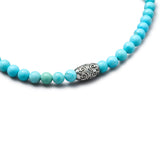 Engraved 925 sterling silver centre element with BC signature on natural Turquoise bracelet