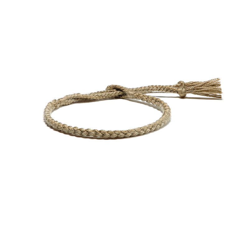 Braided Organic Cotton Bracelet - Pastel Olive - Brunati Como