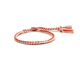 Braided Organic Cotton Bracelet - Pastel Orange/Ivory - Brunati Como