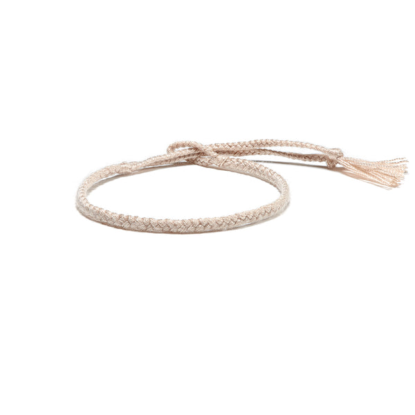 Braided Organic Cotton Bracelet - Beige - Brunati Como