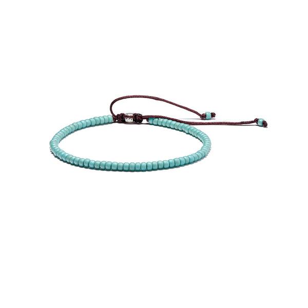 2mm Beads Dandy Bracelet (White/Blue) - Kompsós