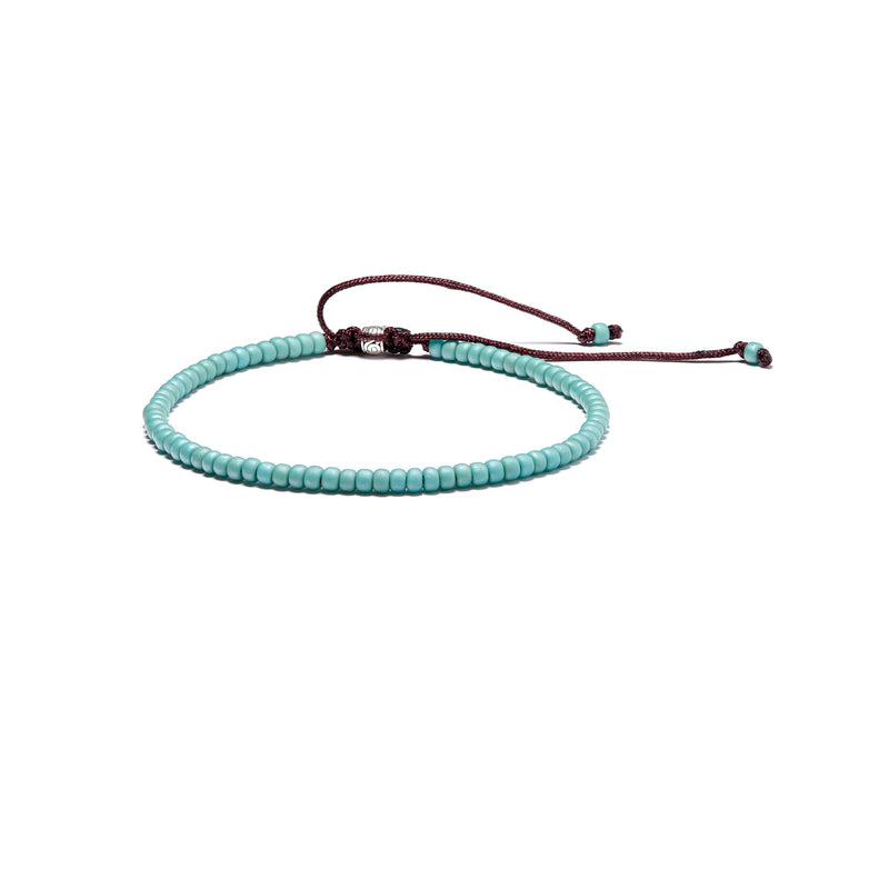 2mm Picasso Sterling Silver Shamballa Bracelet - Turquoise - Brunati Como