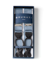 Plain Ribbed Rigid Braces - Light Grey - Brunati Como