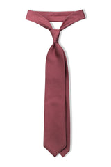 3-fold Striped Silk Jacquard Tie - Bordeaux / Pink - Brunati Como®