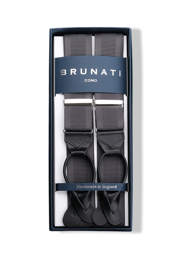 Solid Elastic Braces - Grey - Brunati Como®