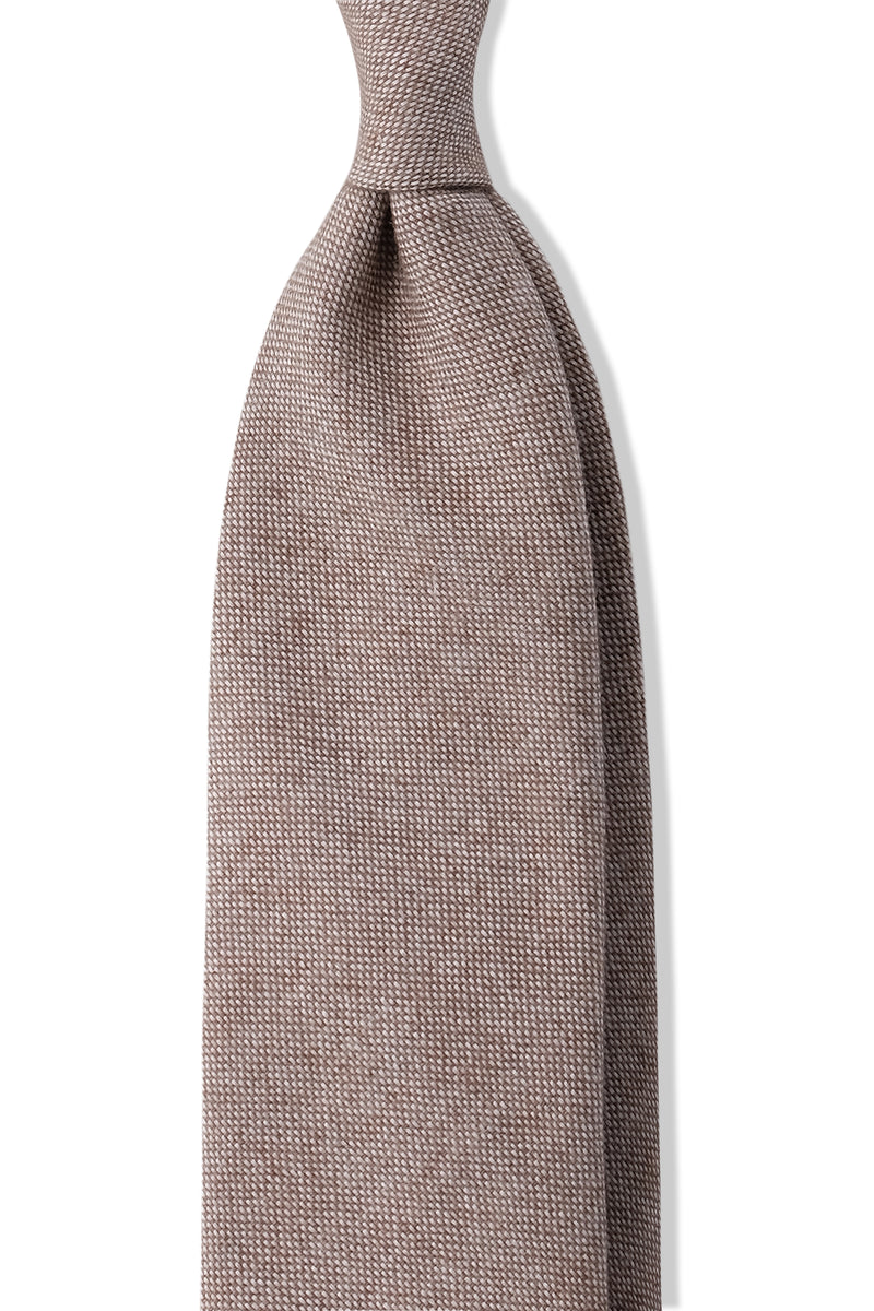 3-FOLD UNLINED Cashmere Tie - Sand - Brunati Como